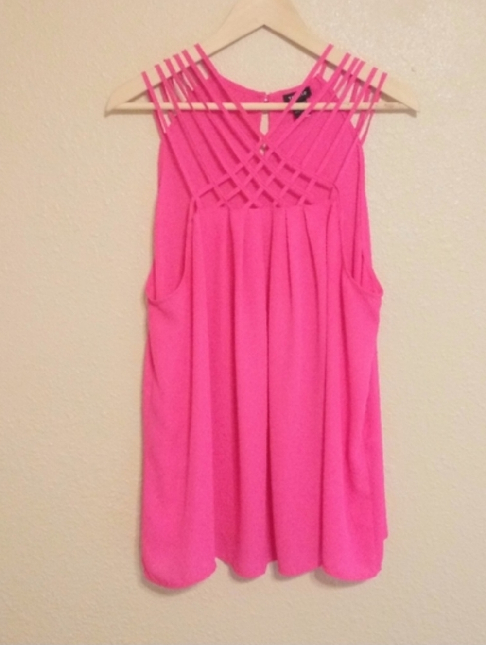 Torrid crisscross strap chiffon tank top